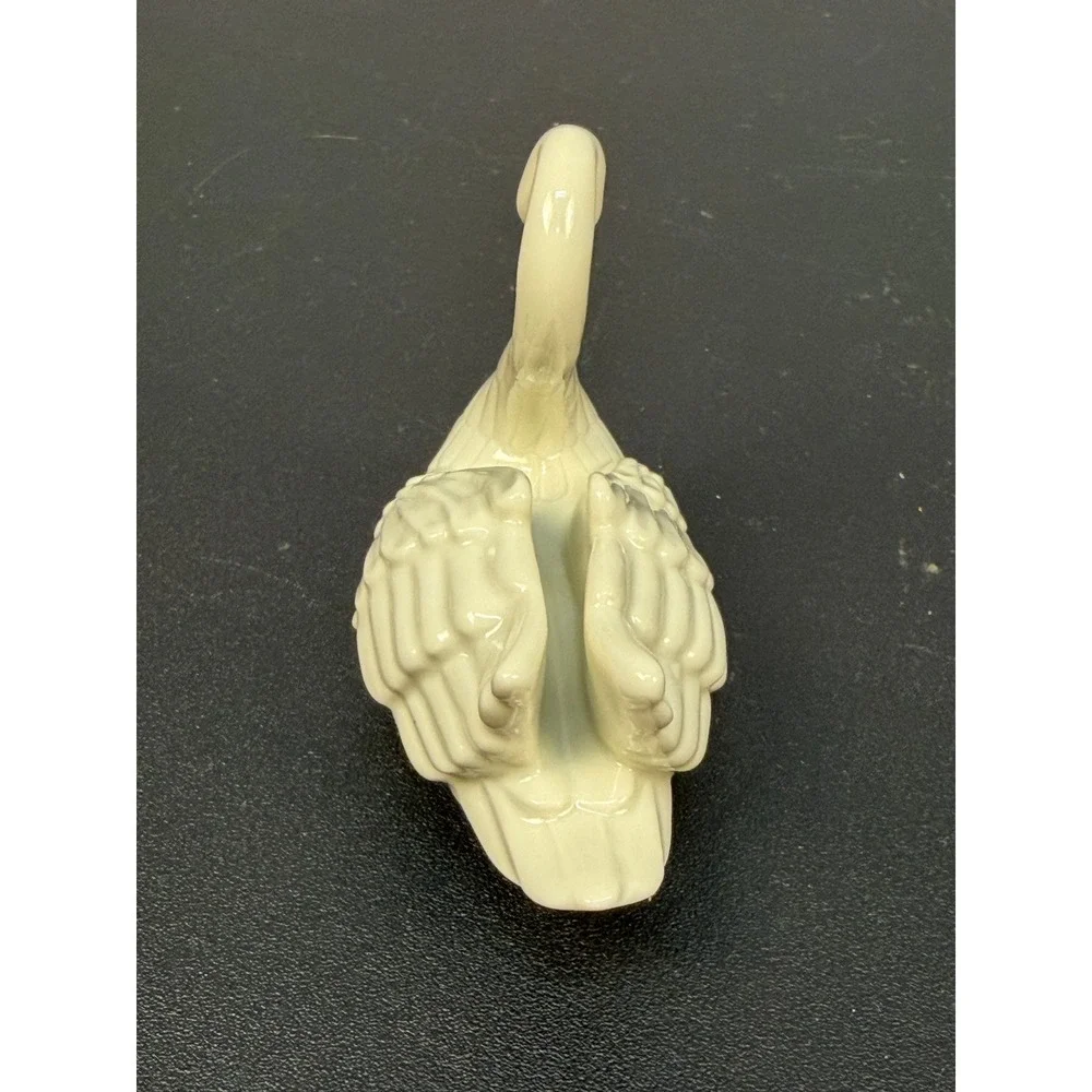 Vintage Lenox Swan Figurine 24K Gold Accents Place Card Holder/Cake Topper - Picture 5 of 16